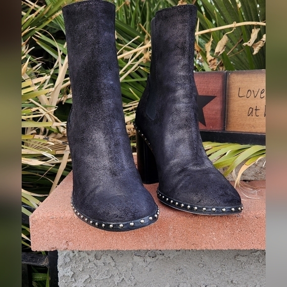 Rag and Bone black suede studded boots - Picture 8 of 12